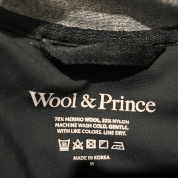 Wool & Prince Interlock Zip Hoodie Merino Wool Medium Gray - Picture 2 of 5